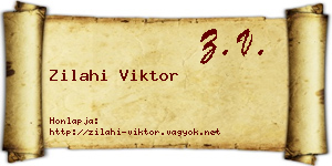 Zilahi Viktor névjegykártya